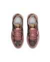 Flache Tropez Sneakers für Damen – Camouflage, Rosa & Bronze Philippe Model - 4