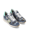 Women's Trpx Low-Top Sneakers in Nylon And Leather, Blue Yellow Philippe Model