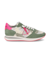 Flache Trpx Sneakers für Damen aus Nylon und Leder – Grün Philippe Model