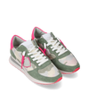 Flache Trpx Sneakers für Damen aus Nylon und Leder – Grün Philippe Model - 2