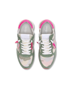 Flache Trpx Sneakers für Damen aus Nylon und Leder – Grün Philippe Model - 4
