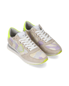 Women's Trpx Low-Top Sneakers in Nylon And Leather, Beige Philippe Model