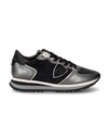 Women's Trpx Low-Top Sneakers in Suede, Anthracite Black Philippe Model