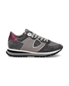 Women's Trpx Low-Top Sneakers in Suede, Anthracite Purple Philippe Model
