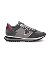 Sneaker basse Tropez donna - antracite e violetto Philippe Model