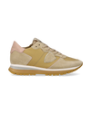 Sneaker casual Trpx da donna in pelle scamosciata - Beige e rosa Philippe Model