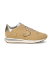 Women's Trpx Low-Top Sneakers in Suede, Beige Philippe Model