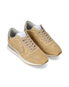 Flache Trpx Sneakers für Damen aus Wildleder – Beige Philippe Model