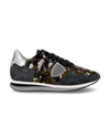 Women's Trpx Low-Top Sneakers in Nylon And Leather, Military Black Philippe Model