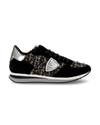 Women's Trpx Low-Top Sneakers in Velvet, Anthracite Philippe Model