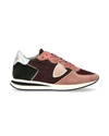 Sneakers Casual Trpx Women Nylon And Leather Burgundy Pink Philippe Model