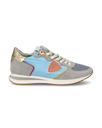 Women's Trpx Low-Top Sneakers in Nylon And Leather, Light Blue Philippe Model