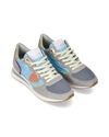 Flache Trpx Sneakers für Damen aus Nylon und Leder – Hellblau Philippe Model - 2