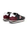 Women's Trpx Low-Top Sneakers in Nylon And Leather, Black Burgundy Philippe Model - 3