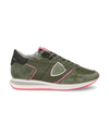 Zapatilla baja Trpx para mujer - verde militar y rosa fluorescente Philippe Model