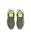 Flache Trpx Sneakers für Damen aus Nylon und Leder – Gelb und Military Philippe Model - 4