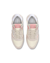 Flache Trpx Sneakers für Damen aus Nylon und Leder – Pink und Milch Philippe Model - 4