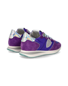 Flache Trpx Sneakers für Damen aus Nylon und Leder – Lila und Türkis und Grün Philippe Model - 3