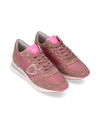 Women's Trpx Low-Top Sneakers in Nylon And Leather, Pink Fuchsia Philippe Model - 2