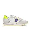 Baskets running Trpx femme blanc et jaune Philippe Model