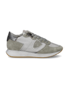 Women's Trpx Low-Top Sneakers in Nylon And Leather, Silver Philippe Model