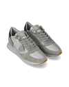 Women's Trpx Low-Top Sneakers in Nylon And Leather, Silver Philippe Model