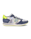 Men's Trpx Low-Top Sneakers in Nylon And Leather, Yellow Denim Philippe Model