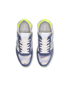 Flache Trpx Sneakers für Herren aus Nylon und Leder – Gelb und Denim Philippe Model - 4