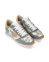 Sneakers Trpx da Uomo Verdi e Arancioni in Tessuto Tecnico Philippe Model