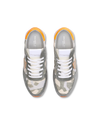 Flache Trpx Sneakers für Herren aus Nylon und Leder – Grün und Orange Philippe Model - 4