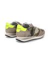 Flache Trpx Sneakers für Herren aus Nylon und Leder – Grün und Gelb Philippe Model - 3