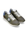 Sneakers Trpx da Uomo Verde militare e Blu in Tessuto Tecnico Philippe Model
