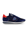 Sneakers Casual Trpx Men Nylon And Leather Blue Red Philippe Model