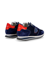 Sneakers Casual Trpx Men Nylon And Leather Blue Red Philippe Model - 3
