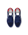 Sneaker casual Trpx da uomo in nylon e pelle - Blu e rosso Philippe Model - 4