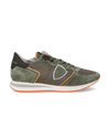 Sneakers Trpx da Uomo Verde militare e Gialle in Tessuto Tecnico Philippe Model
