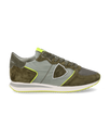 Sneakers Trpx da Uomo Verde militare e Gialle in Tessuto Tecnico Philippe Model