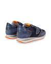 Men's Trpx Low-Top Sneakers in Nylon And Leather, Blue Orange Philippe Model - 3