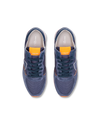 Flache Trpx Sneakers für Herren aus Nylon und Leder – Blau und Orange Philippe Model - 4