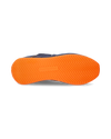 Zapatilla Trpx para hombre de caña baja en piel y nailon - Azul y naranja Philippe Model - 5
