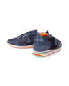 Flache Trpx Sneakers für Herren aus Nylon und Leder – Blau und Orange Philippe Model - 6