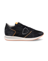 Men's Trpx Low-Top Sneakers in Nylon And Leather, Black Orange Philippe Model