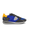 Men's Trpx Low-Top Sneakers in Nylon And Leather, Blue Philippe Model