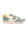 Flache Trpx Sneakers für Herren – Weiß, Grün und Orange Philippe Model