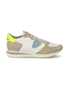 Men's Trpx Low-Top Sneakers in Nylon And Leather, White Yellow Philippe Model