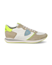 Men's Trpx Low-Top Sneakers in Nylon And Leather, White Yellow Philippe Model