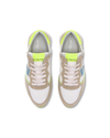 Flache Trpx Sneakers für Herren aus Nylon und Leder – Weiß und Gelb Philippe Model - 4