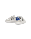 Baby Nice Low-Top Sneakers in Leather, White Blue Philippe Model - 6
