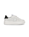 Junior Nice Low-Top Sneakers in Leather, White Black Philippe Model