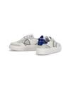 Junior Nice Low-Top Sneakers in Leather, White Blue Philippe Model - 6